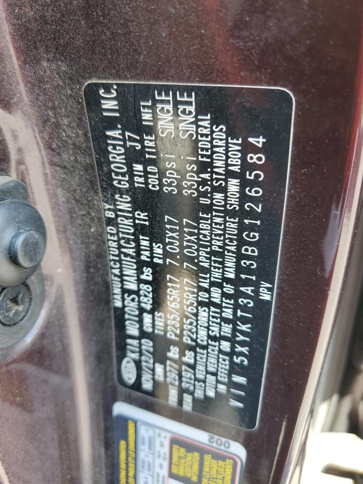 2011 Kia Sorento Base VIN: 5XYKT3A13BG126584 Lot: 64105165