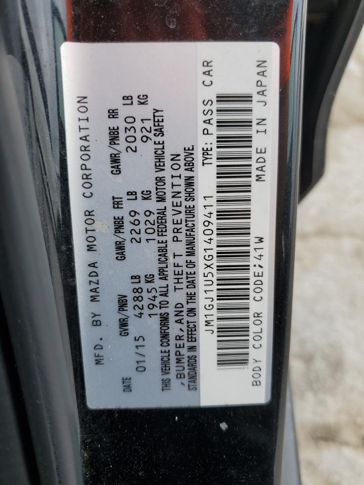 2016 Mazda 6 Sport VIN: JM1GJ1U5XG1409411 Lot: 64677395