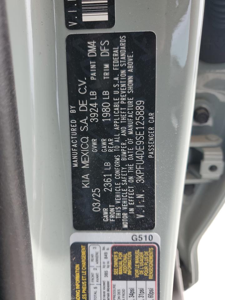 2025 Kia K4 Ex VIN: 3KPFU4DE9SE125889 Lot: 64509075