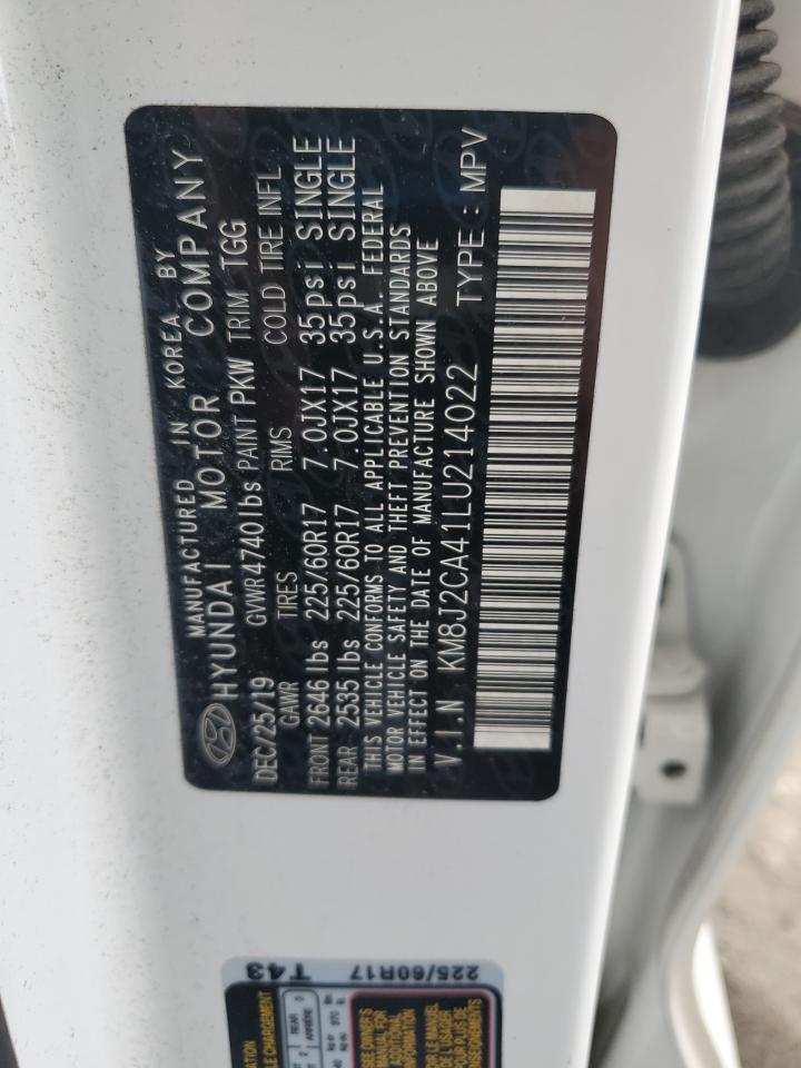 2020 Hyundai Tucson Se VIN: KM8J2CA41LU214022 Lot: 65320845