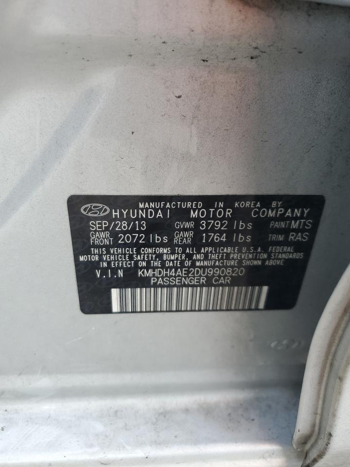 2013 Hyundai Elantra Gls VIN: KMHDH4AE2DU990820 Lot: 64683305