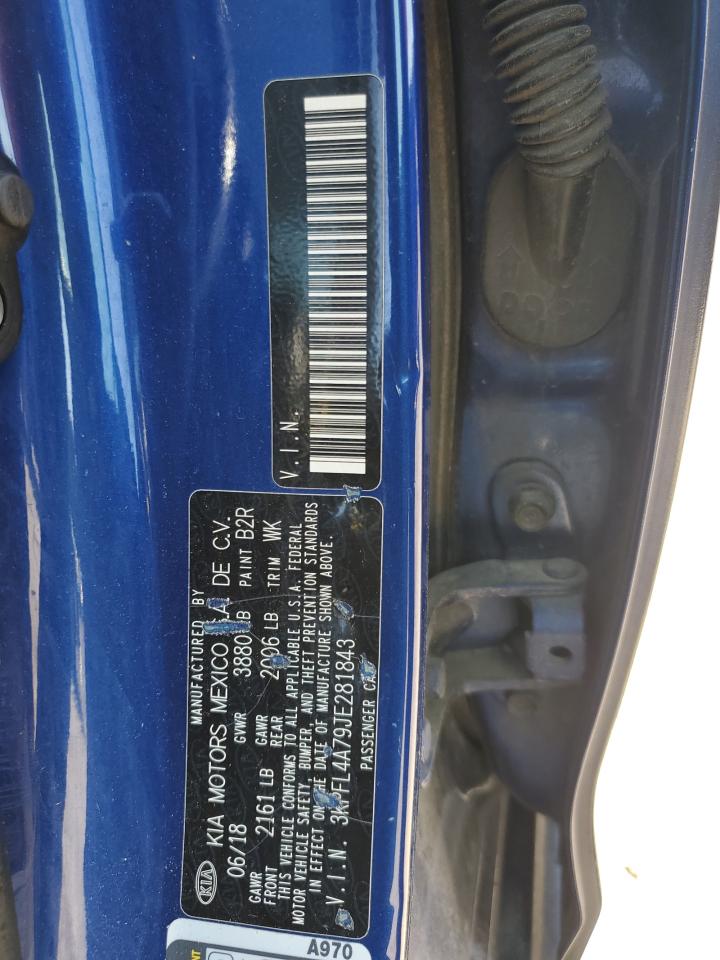 2018 Kia Forte Lx VIN: 3KPFL4A79JE281843 Lot: 64835495