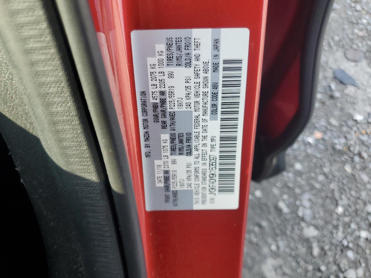 2019 Mazda Cx-5 Grand Touring VIN: JM3KFADM9K1535097 Lot: 64936015