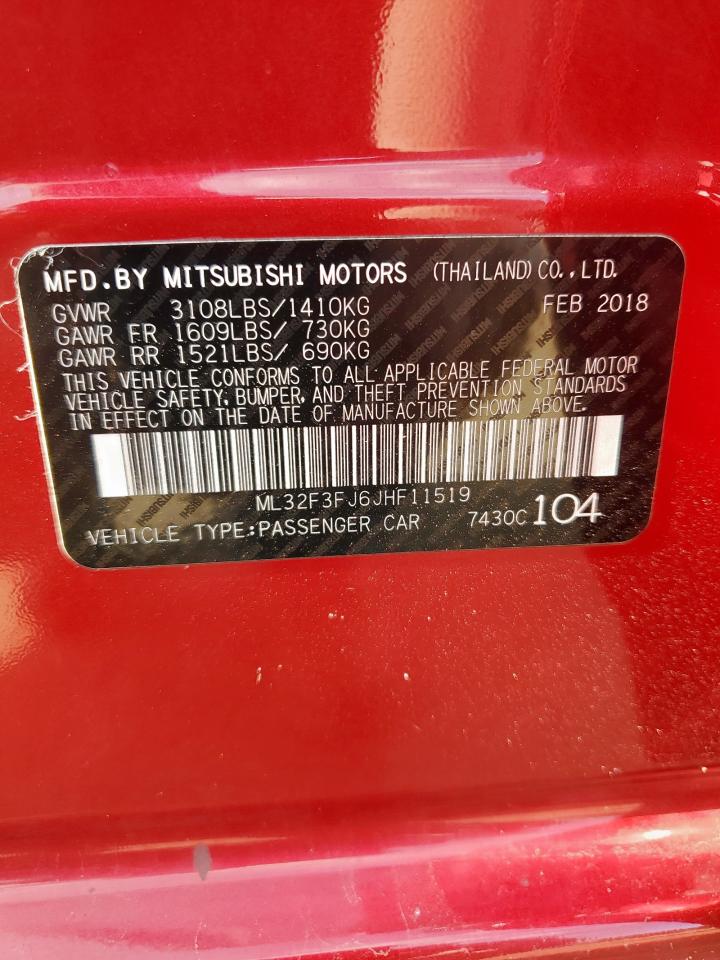 2018 Mitsubishi Mirage G4 Es VIN: ML32F3FJ6JHF11519 Lot: 65084055