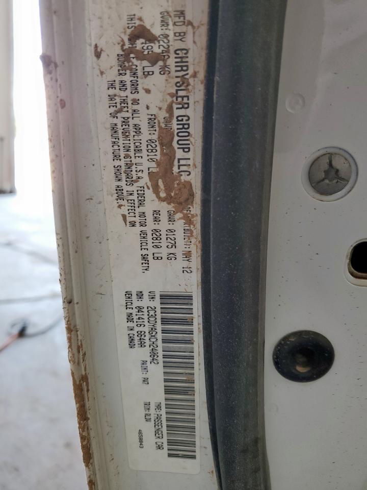 2012 Dodge Challenger Sxt VIN: 2C3CDYAGXCH240642 Lot: 66954895