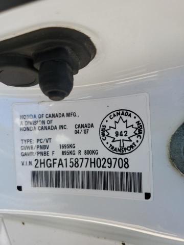 2007 HONDA CIVIC EX  