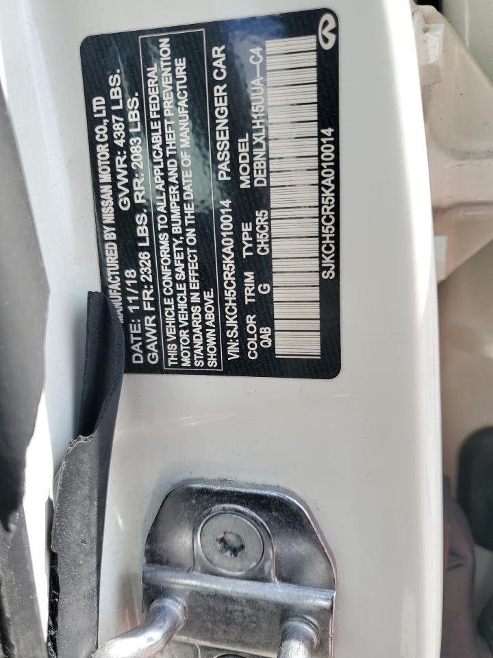 2019 Infiniti Qx30 Luxe VIN: SJKCH5CR5KA010014 Lot: 65973765