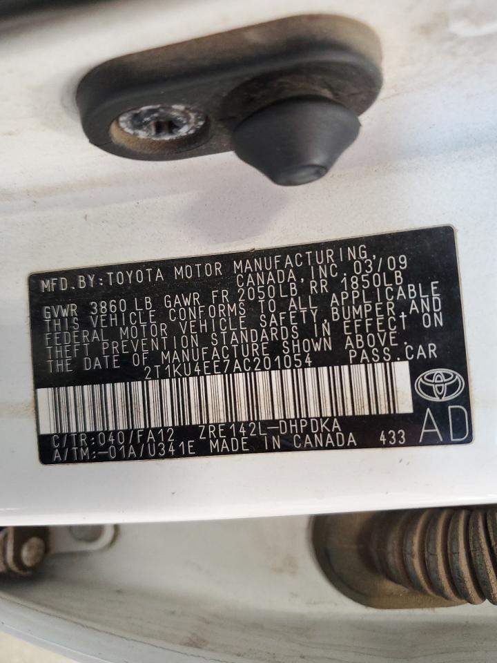 2010 Toyota Corolla Matrix VIN: 2T1KU4EE7AC201054 Lot: 64971995