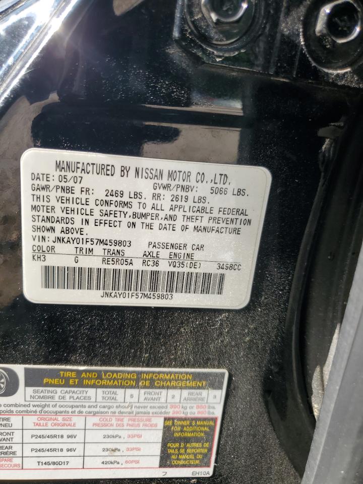 2007 Infiniti M35 Base VIN: JNKAY01F57M459803 Lot: 63366875