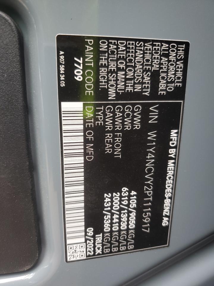 2023 Mercedes-Benz Sprinter 2500 VIN: W1Y4NCVY2PT115917 Lot: 64489855