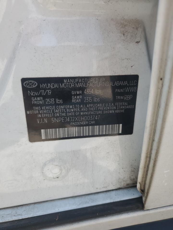 2020 Hyundai Sonata Sel Plus VIN: 5NPEJ4J2XLH003747 Lot: 66881055