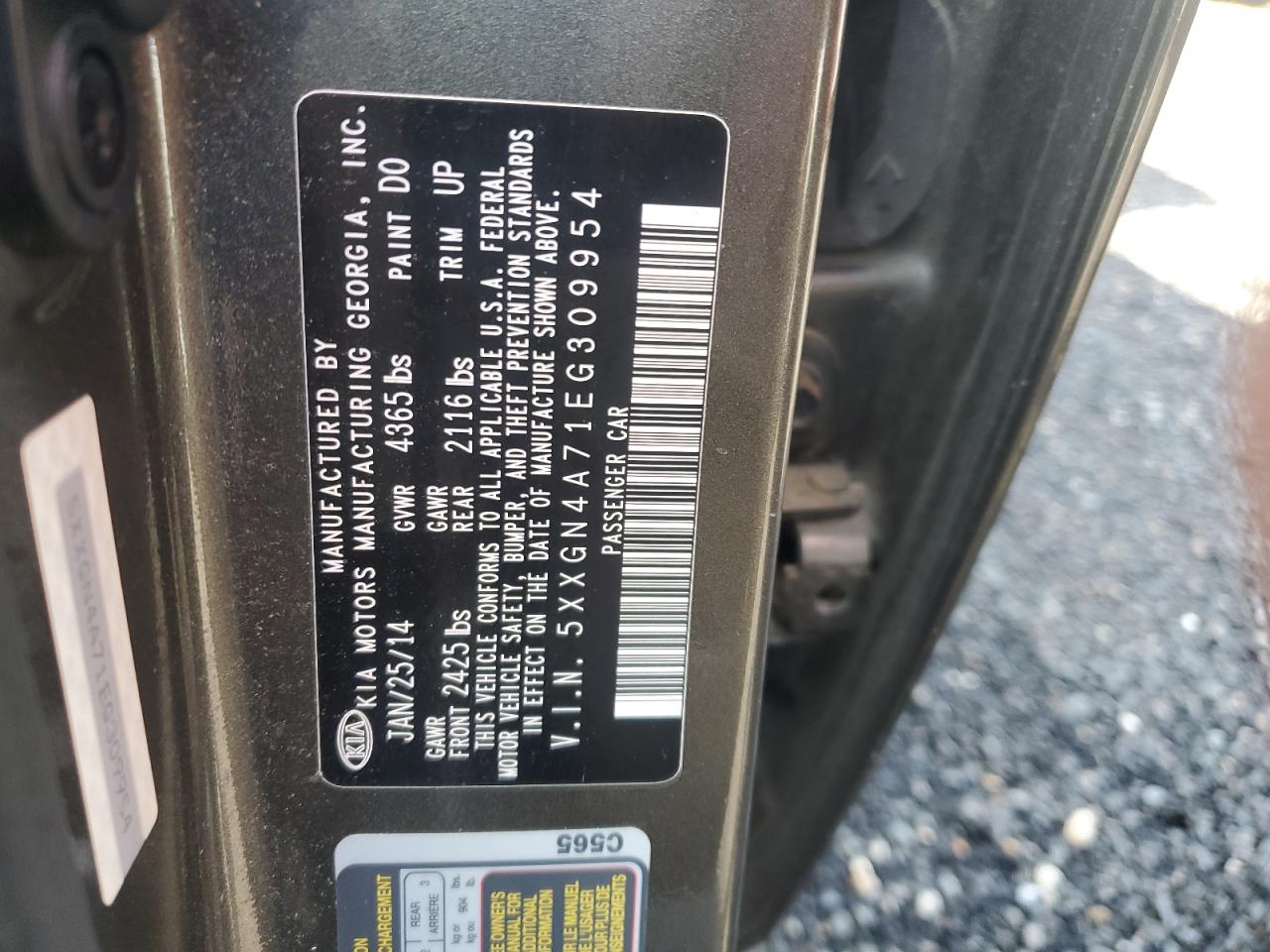 2014 Kia Optima Ex VIN: 5XXGN4A71EG309954 Lot: 65180885