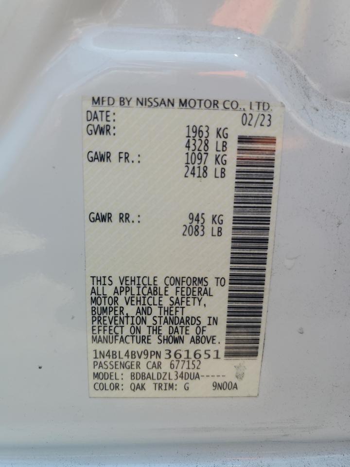 1N4BL4BV9PN361651 2023 Nissan Altima S