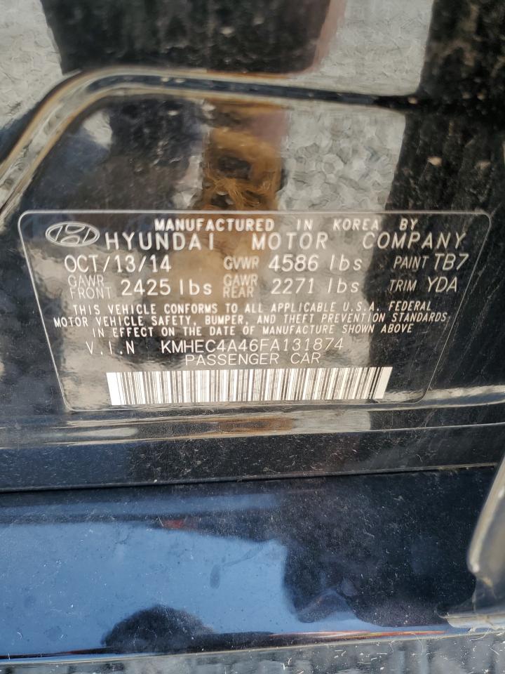 2015 Hyundai Sonata Hybrid VIN: KMHEC4A46FA131874 Lot: 62054485