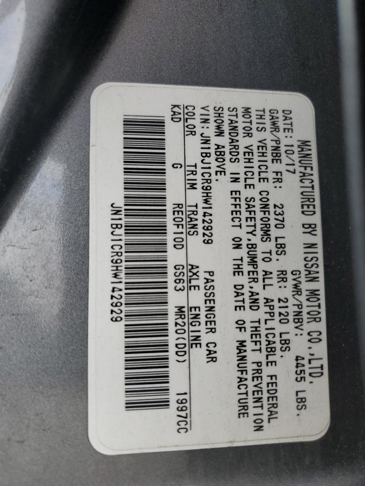 2017 Nissan Rogue Sport S VIN: JN1BJ1CR9HW142929 Lot: 65272155