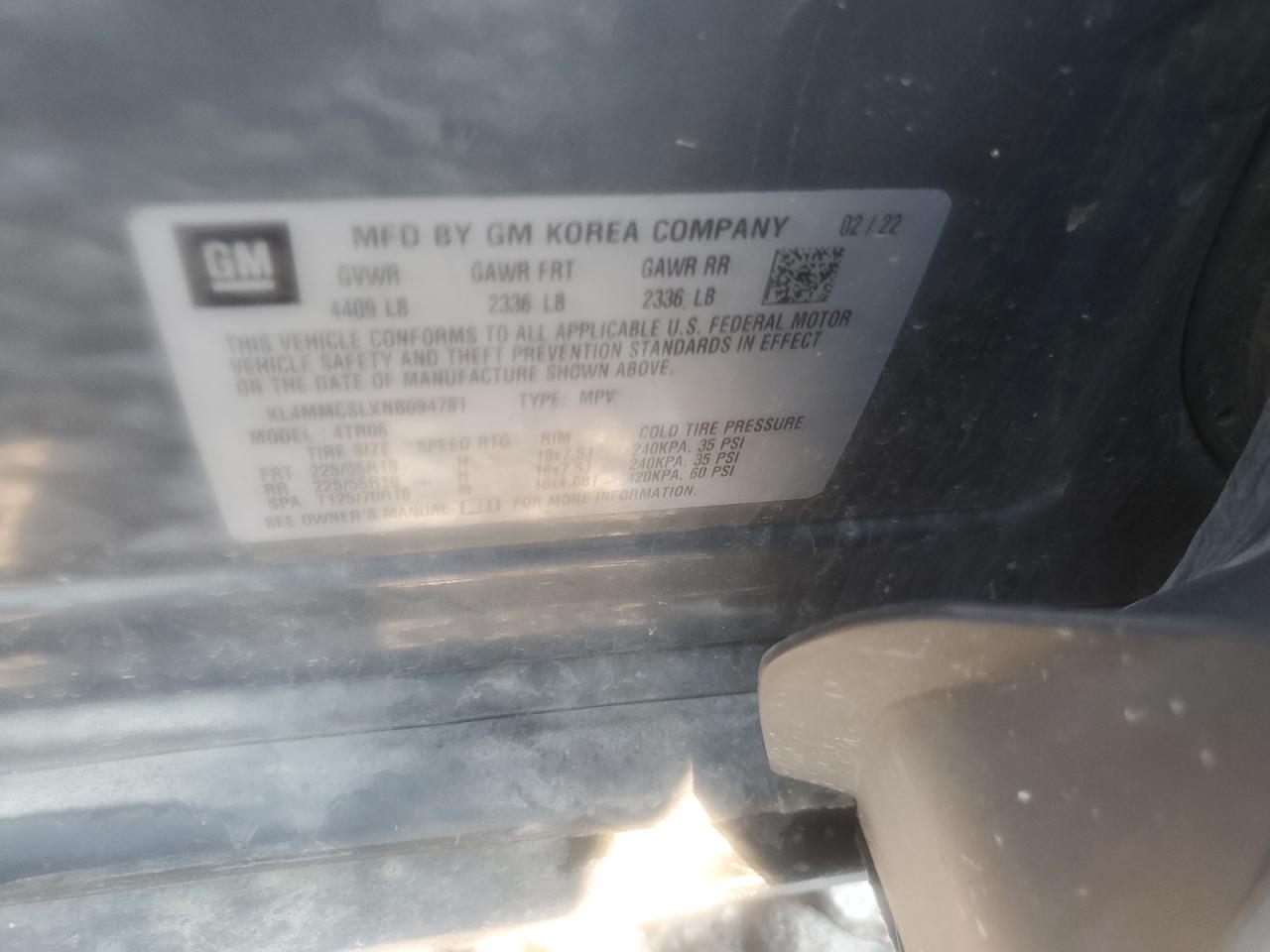 2022 Buick Encore Gx Preferred VIN: KL4MMCSLXNB094781 Lot: 66680245