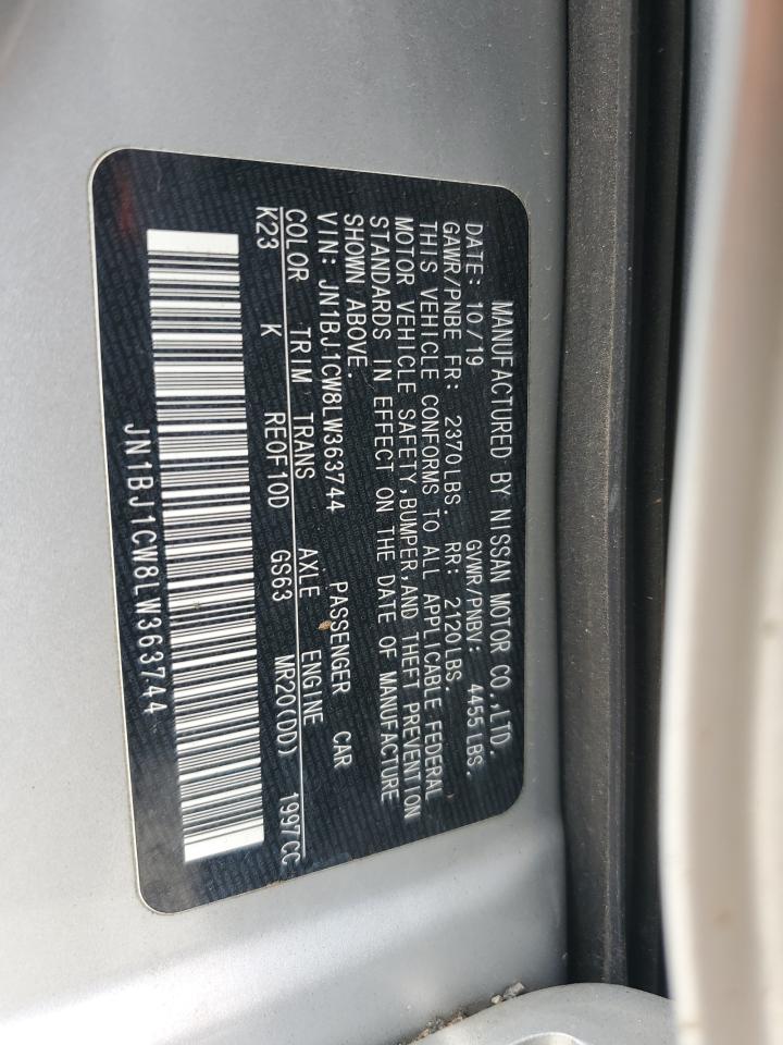 jn1bj1cw8lw363744 JN1BJ1CW8LW363744 2020 Nissan Rogue Sport S