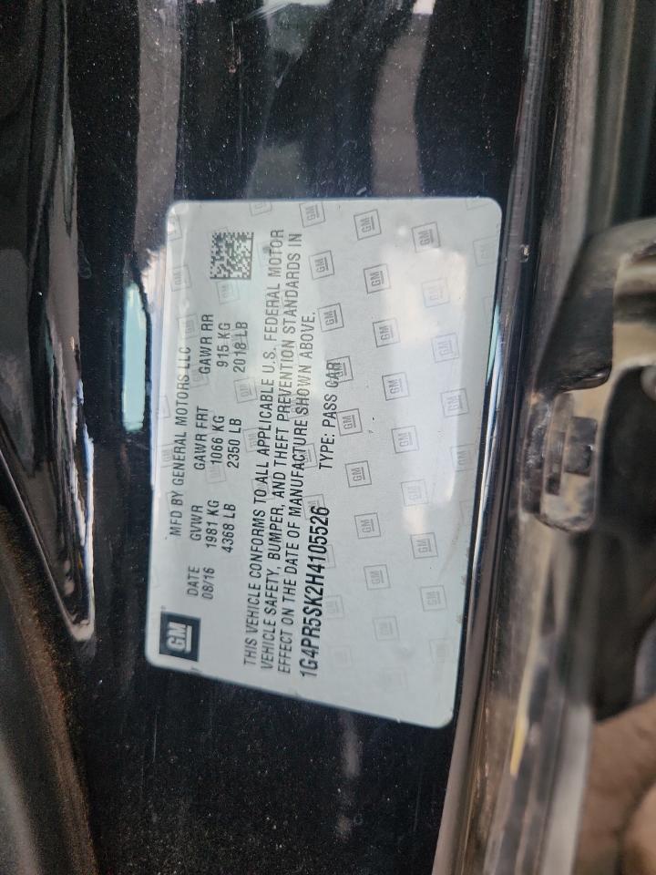 2017 Buick Verano Sport Touring VIN: 1G4PR5SK2H4105526 Lot: 63322225