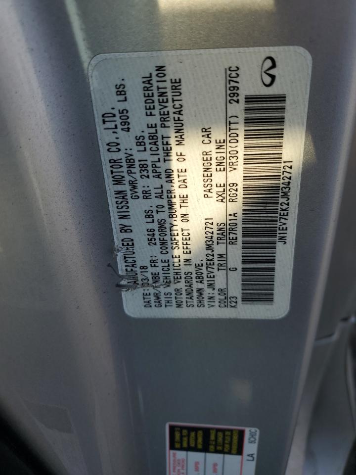 2018 Infiniti Q60 Luxe 300 VIN: JN1EV7EK2JM342721 Lot: 63873575
