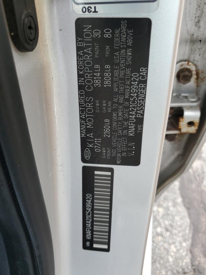 2012 Kia Forte Ex VIN: KNAFU4A21C5499420 Lot: 64954605