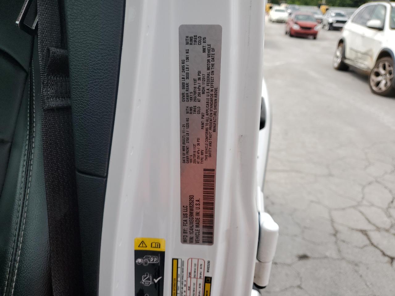 2021 Jeep Wrangler Unlimited Sahara VIN: 1C4HJXEG9MW825293 Lot: 65241665