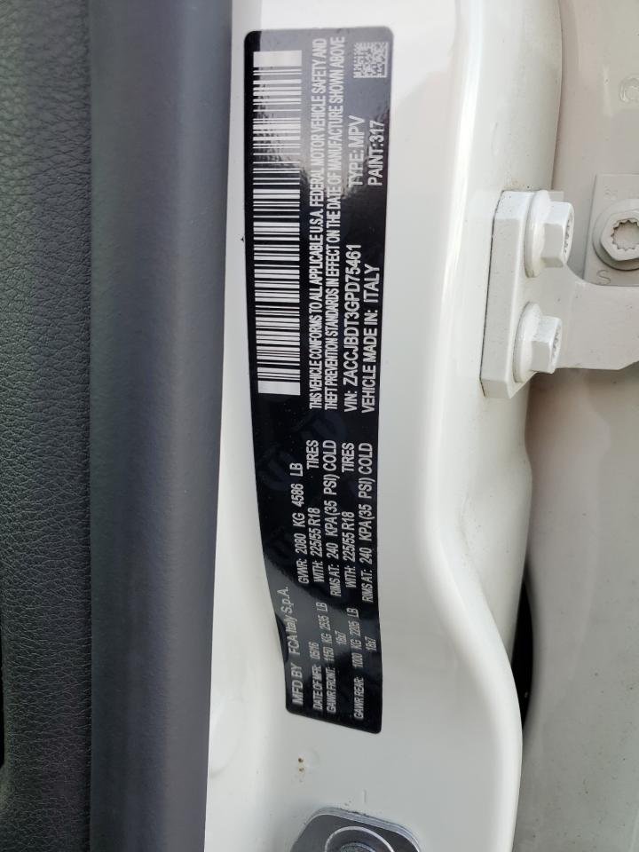 2016 Jeep Renegade Limited VIN: ZACCJBDT3GPD75461 Lot: 65040845