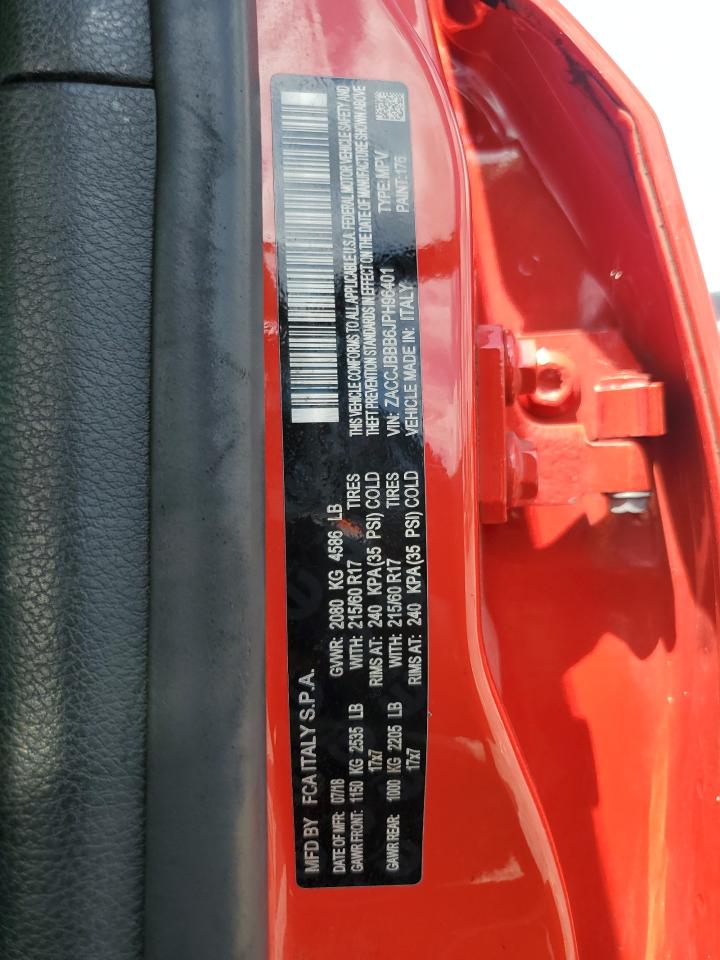 2018 Jeep Renegade Latitude VIN: ZACCJBBB6JPH96401 Lot: 66358305