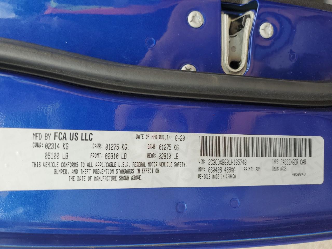 2020 Dodge Charger Sxt VIN: 2C3CDXBG0LH165748 Lot: 64774345