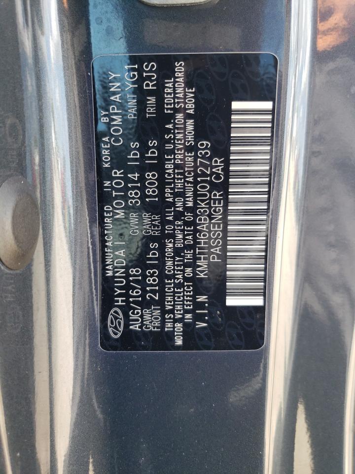 kmhth6ab3ku012739 KMHTH6AB3KU012739 2019 Hyundai Veloster Turbo