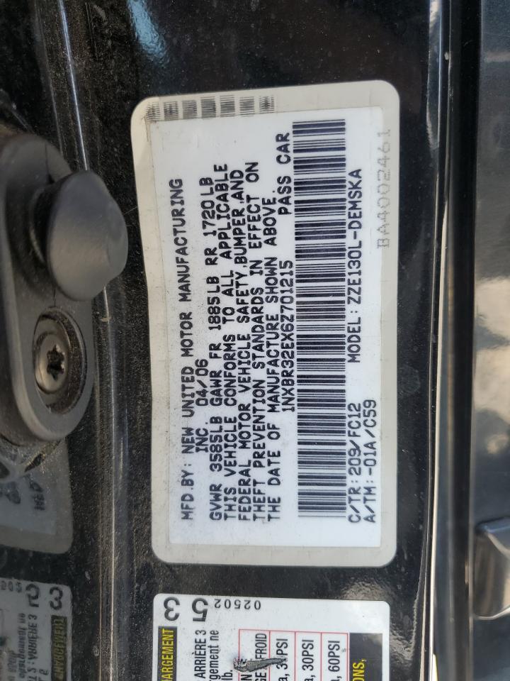 2006 Toyota Corolla Ce VIN: 1NXBR32EX6Z701215 Lot: 64471065