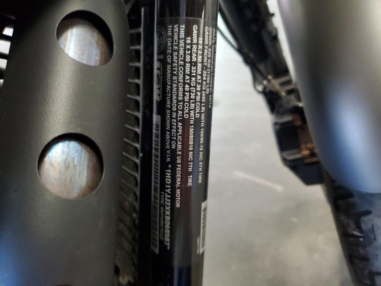 2019 Harley-Davidson Fxbb VIN: 1HD1YJJ2XKB068587 Lot: 63507445