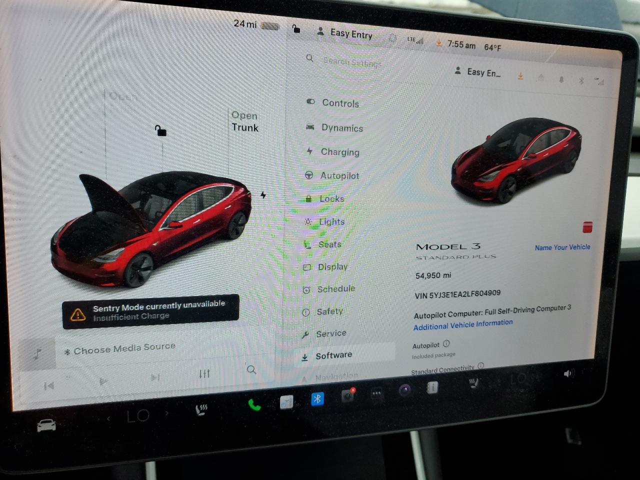 2020 Tesla Model 3 VIN: 5YJ3E1EA2LF804909 Lot: 65754995