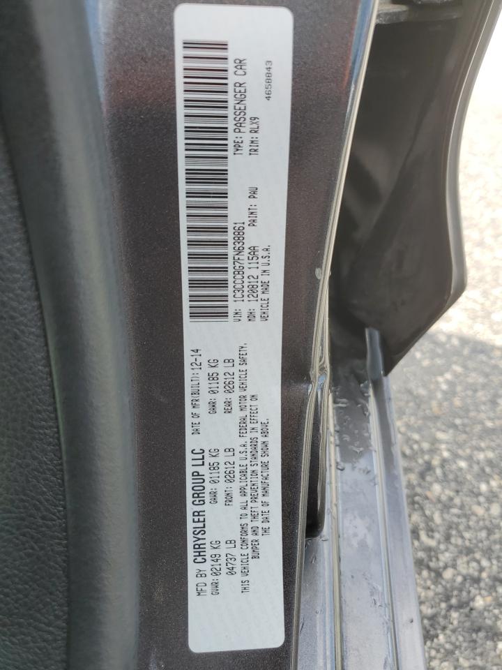 2015 Chrysler 200 S VIN: 1C3CCCBG7FN638861 Lot: 65057975