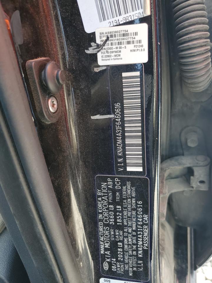 2015 Kia Rio Lx VIN: KNADM4A31F6460616 Lot: 65254655
