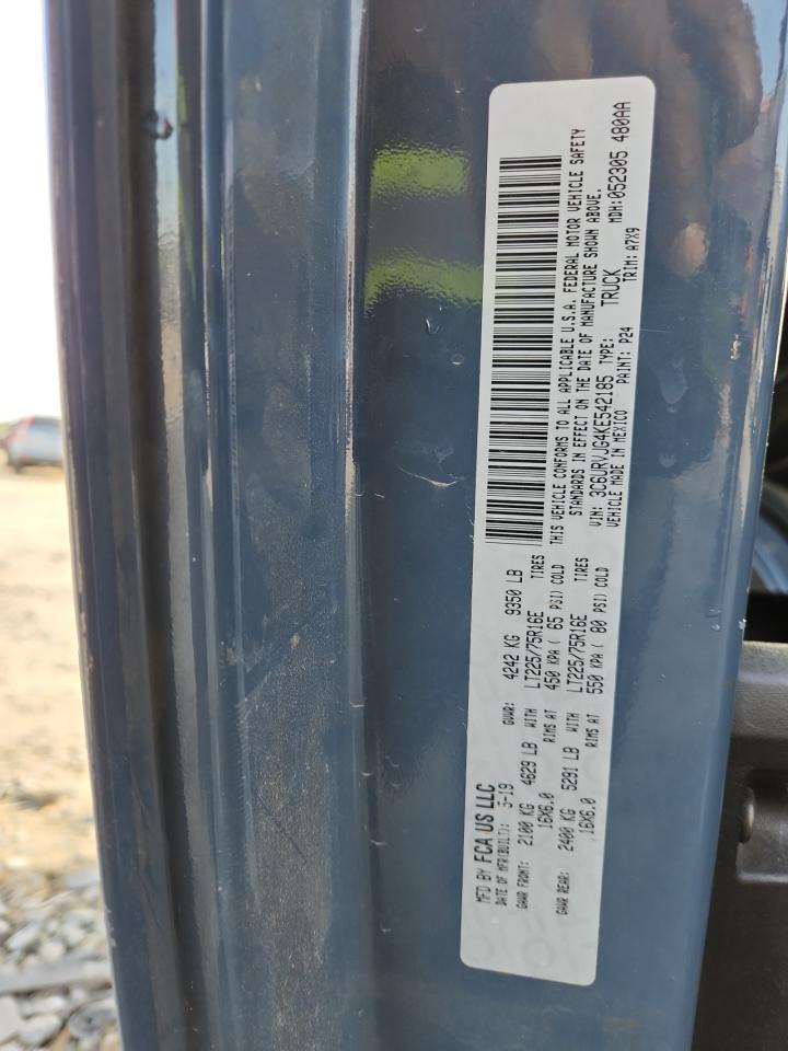 2019 Ram Promaster 3500 3500 High VIN: 3C6URVJG4KE542185 Lot: 63442485