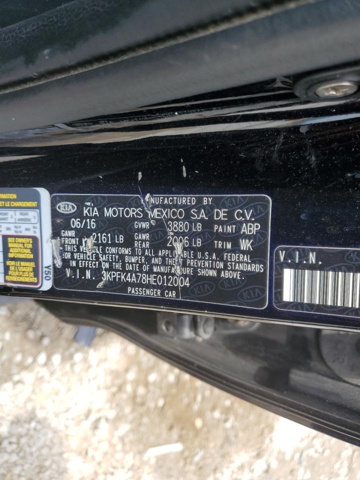 2017 Kia Forte Lx VIN: 3KPFK4A78HE012004 Lot: 64030895