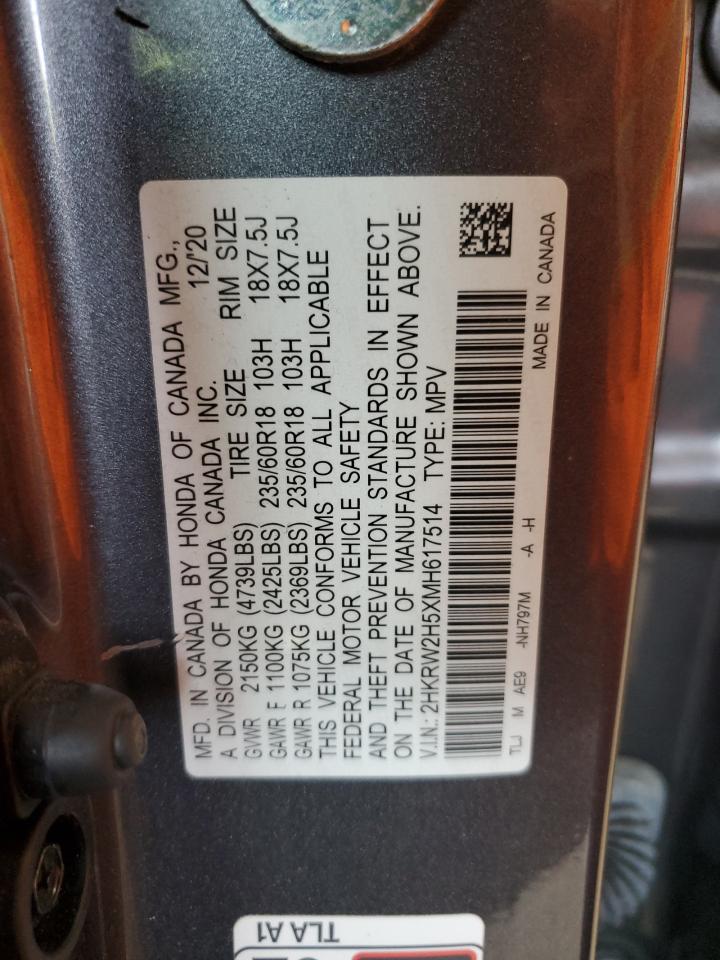 2021 Honda Cr-V Ex VIN: 2HKRW2H5XMH617514 Lot: 64463595