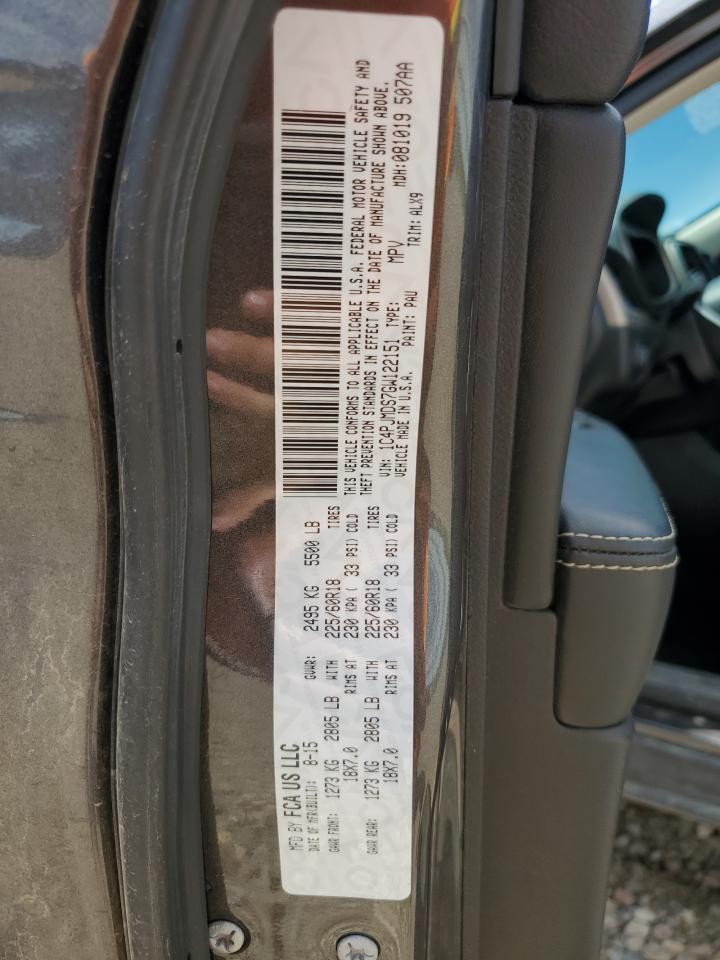 2016 Jeep Cherokee Limited VIN: 1C4PJMDS7GW122151 Lot: 65443875