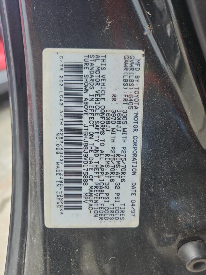 1997 Lexus Lx 450 VIN: JT6HJ88J9V0175888 Lot: 64854975