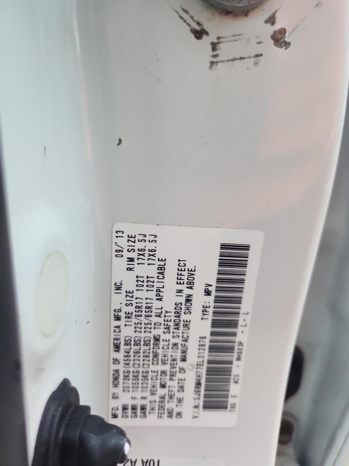 5J6RM4H77EL012876 2014 Honda Cr-V Exl