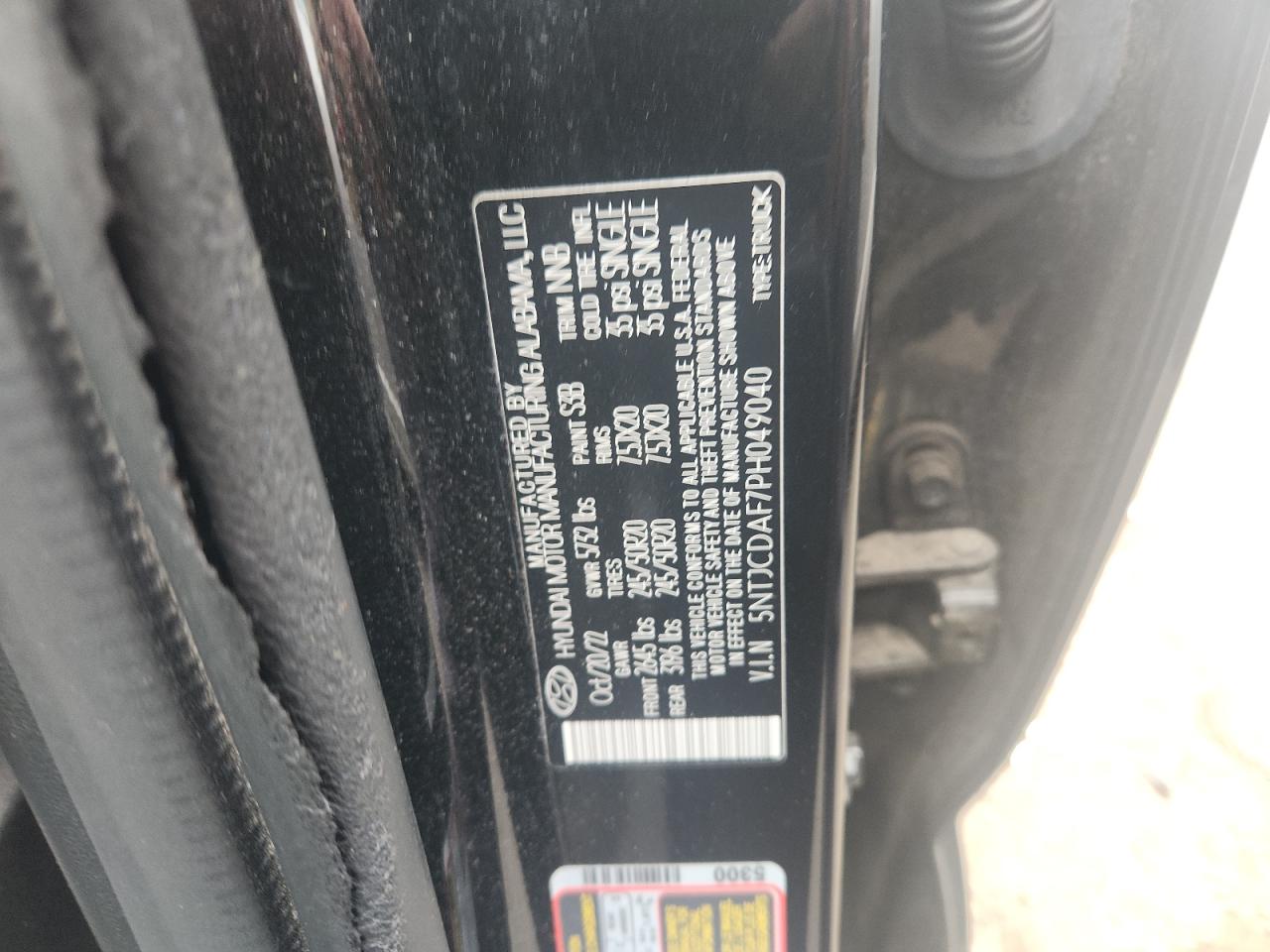 2023 Hyundai Santa Cruz Night VIN: 5NTJCDAF7PH049040 Lot: 64317285