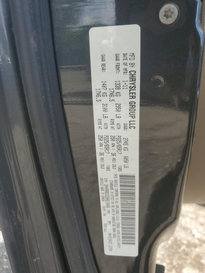 2011 Chrysler Town & Country Touring L VIN: 2A4RR8DG5BR619408 Lot: 64284135
