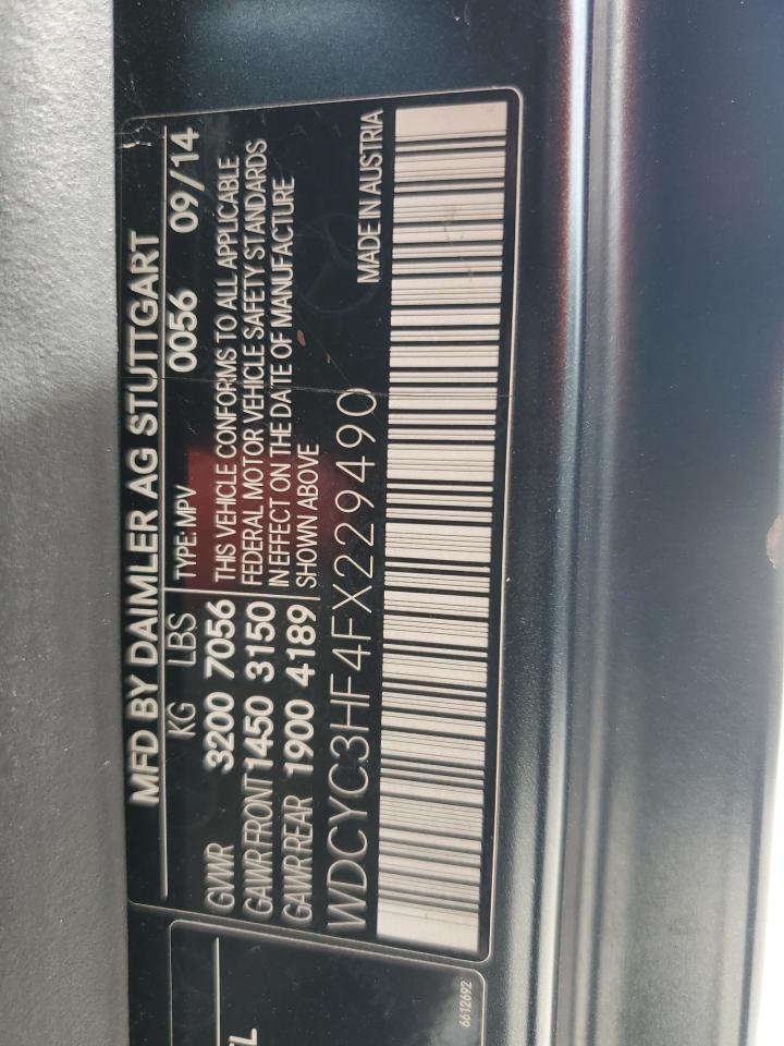 WDCYC3HF4FX229490 2015 Mercedes-Benz G 550