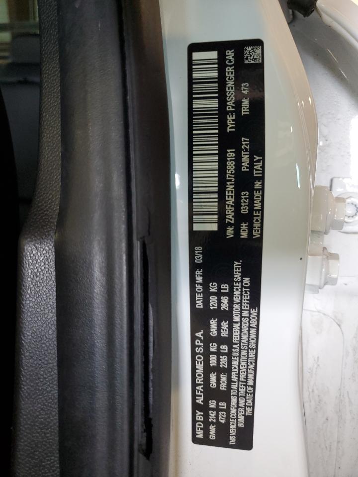 zarfaeen1j7588191 ZARFAEEN1J7588191 2018 Alfa Romeo Giulia Ti Q4