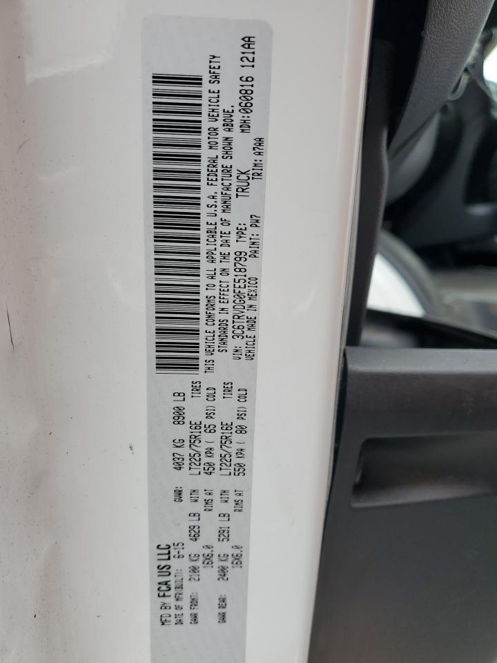 2015 Ram Promaster 2500 2500 High VIN: 3C6TRVDG0FE518799 Lot: 63278895