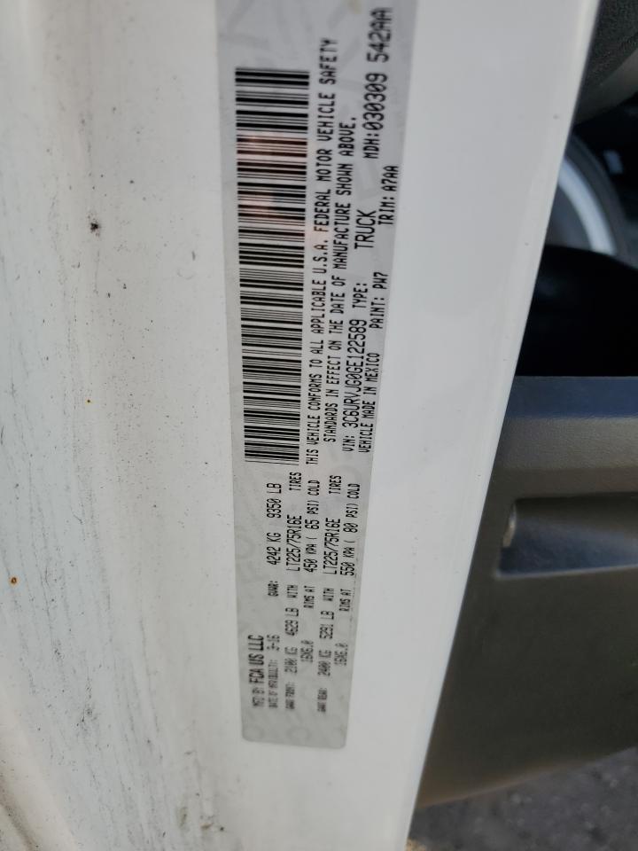 2016 Ram Promaster 3500 3500 High VIN: 3C6URVJG0GE122589 Lot: 64128395