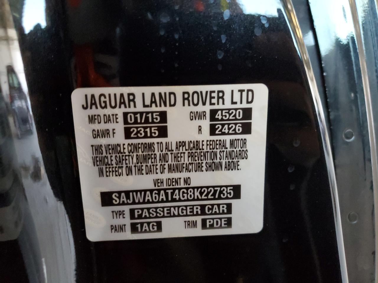 2016 Jaguar F-Type VIN: SAJWA6AT4G8K22735 Lot: 64278845