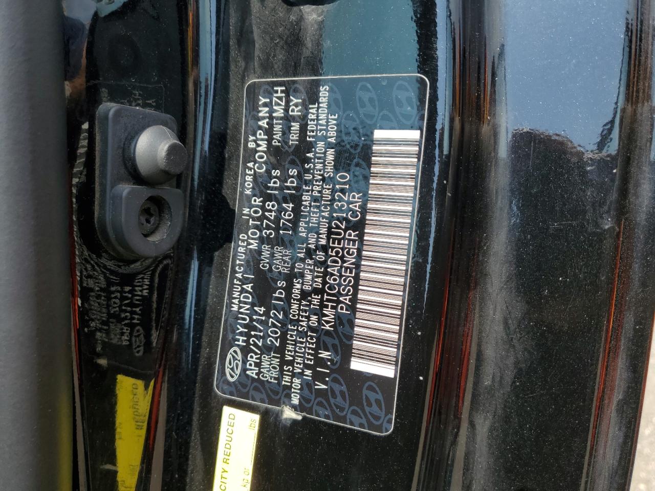 kmhtc6ad5eu213210 KMHTC6AD5EU213210 2014 Hyundai Veloster