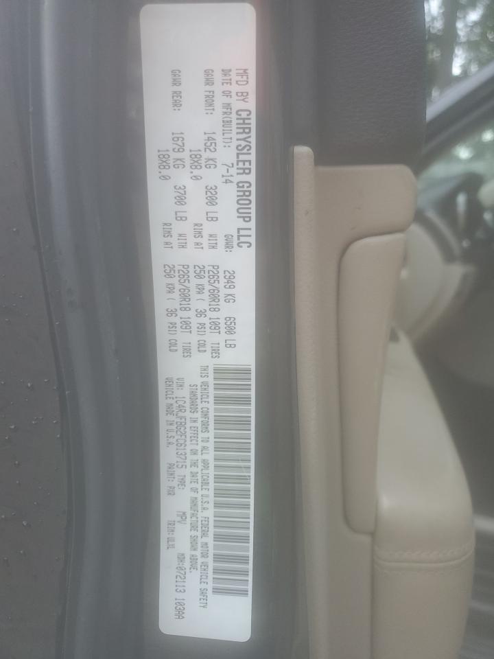 2015 Jeep Grand Cherokee Limited VIN: 1C4RJFBG2FC613715 Lot: 65748125
