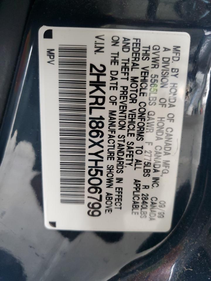 2000 Honda Odyssey Ex VIN: 2HKRL186XYH506799 Lot: 64883015